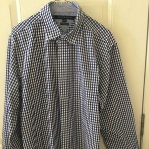 EUC Tommy Hilfiger Mens  blue& white long sleeved shirt Size L/G
